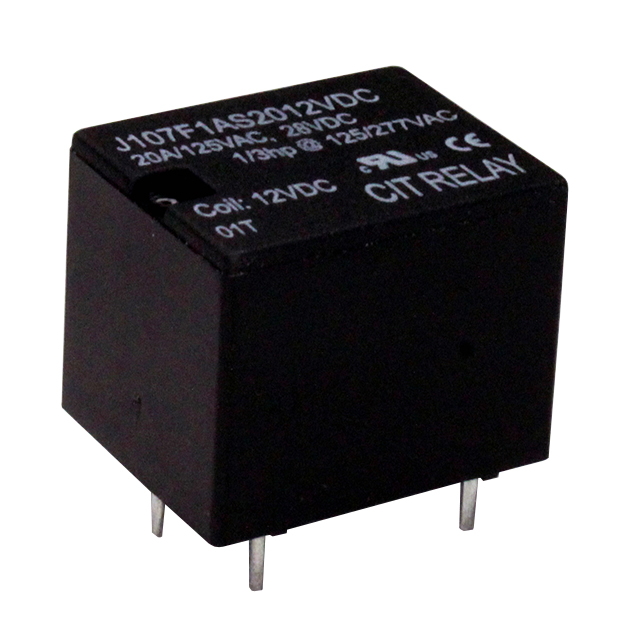 J107F1AS2012VDC.45 CIT Relay and Switch  Power Relays Over 2 Amps